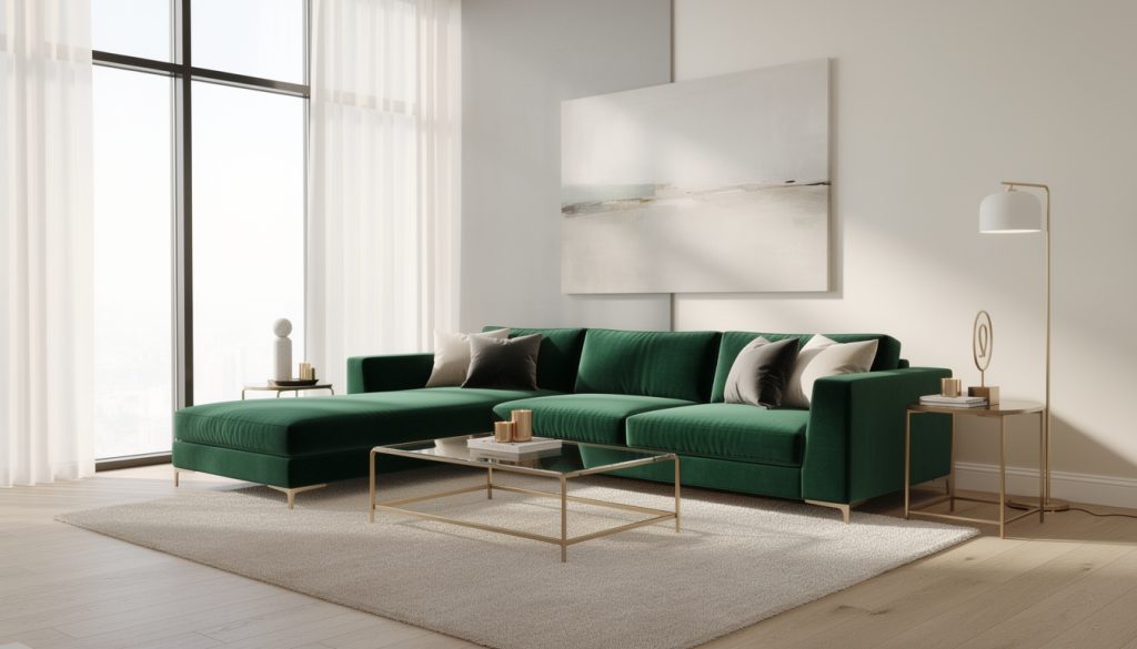 découvrez nos conseils pour choisir un canapé d'angle en velours, alliant confort et élégance, pour sublimer votre salon avec style.